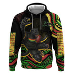 Personalized Penrith Panthers Rugby Mascot Hoodie Aboriginal Dot Art - Dreamtime Rugby Mascot