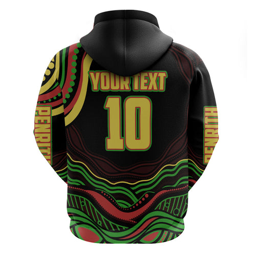 Personalized Penrith Panthers Rugby Mascot Hoodie Aboriginal Dot Art - Dreamtime Rugby Mascot