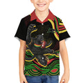 Personalized Penrith Panthers Rugby Mascot Kid Hawaiian Shirt Aboriginal Dot Art - Dreamtime Rugby Mascot