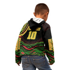 Personalized Penrith Panthers Rugby Mascot Kid Hoodie Aboriginal Dot Art - Dreamtime Rugby Mascot