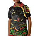 Personalized Penrith Panthers Rugby Mascot Kid Polo Shirt Aboriginal Dot Art - Dreamtime Rugby Mascot