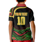 Personalized Penrith Panthers Rugby Mascot Kid Polo Shirt Aboriginal Dot Art - Dreamtime Rugby Mascot