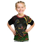Personalized Penrith Panthers Rugby Mascot Kid T Shirt Aboriginal Dot Art - Dreamtime Rugby Mascot