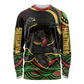 Personalized Penrith Panthers Rugby Mascot Long Sleeve Shirt Aboriginal Dot Art - Dreamtime Rugby Mascot