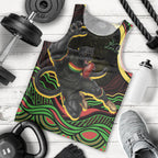 Personalized Penrith Panthers Rugby Mascot Men Tank Top Aboriginal Dot Art - Dreamtime Rugby Mascot
