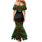 Personalized Penrith Panthers Rugby Mascot Mermaid Dress Aboriginal Dot Art - Dreamtime Rugby Mascot