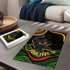 Personalized Penrith Panthers Rugby Mascot Puzzle Aboriginal Dot Art - Dreamtime Rugby Mascot