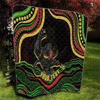 Personalized Penrith Panthers Rugby Mascot Quilt Aboriginal Dot Art - Dreamtime Rugby Mascot