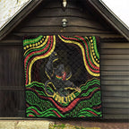 Personalized Penrith Panthers Rugby Mascot Quilt Aboriginal Dot Art - Dreamtime Rugby Mascot