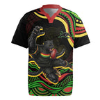 Personalized Penrith Panthers Rugby Mascot Rugby Jersey Aboriginal Dot Art - Dreamtime Rugby Mascot