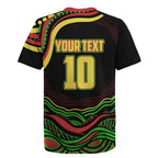 Personalized Penrith Panthers Rugby Mascot Rugby Jersey Aboriginal Dot Art - Dreamtime Rugby Mascot