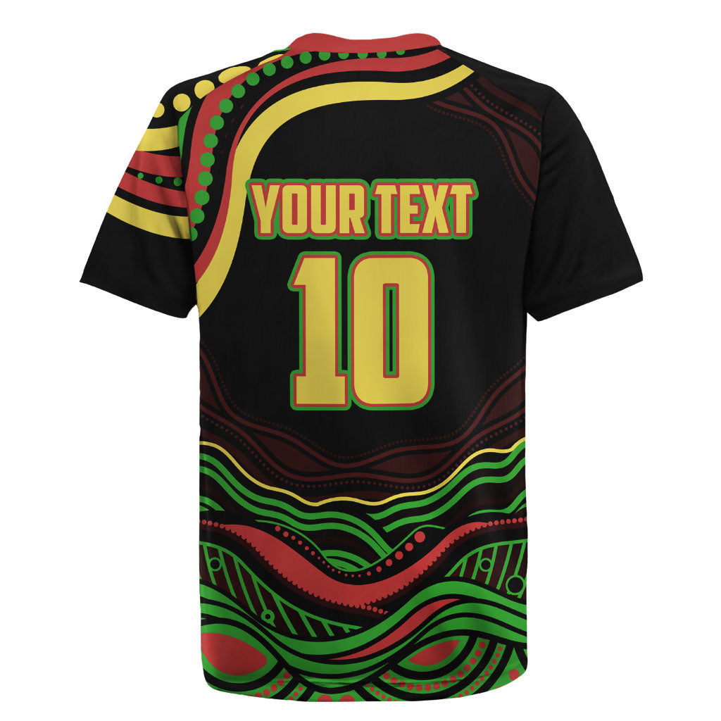 Personalized Penrith Panthers Rugby Mascot Rugby Jersey Aboriginal Dot Art - Dreamtime Rugby Mascot