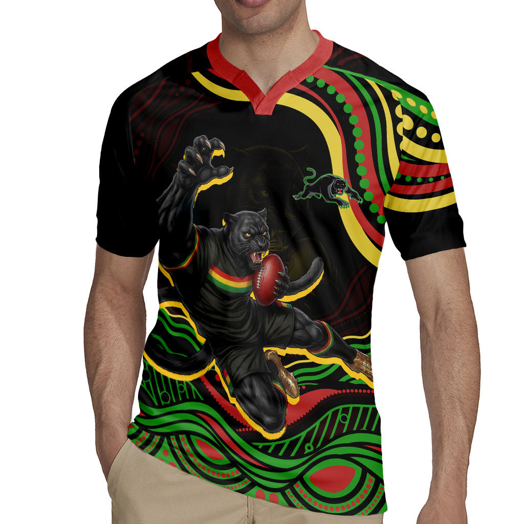 Personalized Penrith Panthers Rugby Mascot Rugby Jersey Aboriginal Dot Art - Dreamtime Rugby Mascot