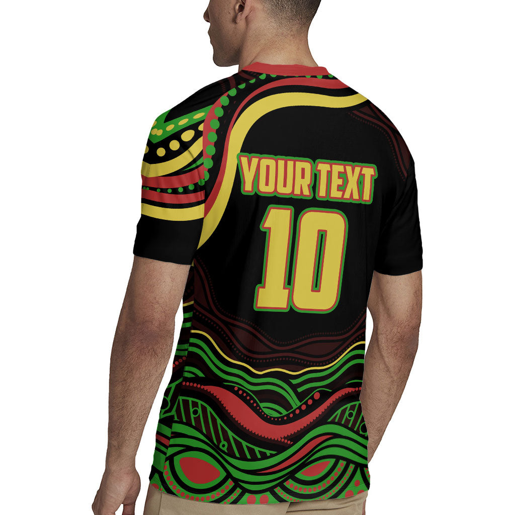 Personalized Penrith Panthers Rugby Mascot Rugby Jersey Aboriginal Dot Art - Dreamtime Rugby Mascot