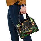 Personalized Penrith Panthers Rugby Mascot Shoulder Handbag Aboriginal Dot Art - Dreamtime Rugby Mascot