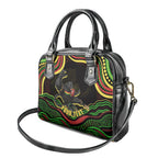 Personalized Penrith Panthers Rugby Mascot Shoulder Handbag Aboriginal Dot Art - Dreamtime Rugby Mascot