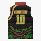 Personalized Penrith Panthers Rugby Mascot Sleeveless Puffer Jacket Aboriginal Dot Art - Dreamtime Rugby Mascot