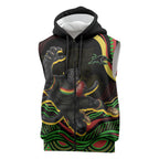 Personalized Penrith Panthers Rugby Mascot Sleeveless Zip Hoodie Aboriginal Dot Art - Dreamtime Rugby Mascot