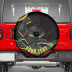 Personalized Penrith Panthers Rugby Mascot Spare Tire Cover Aboriginal Dot Art - Dreamtime Rugby Mascot