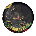 Personalized Penrith Panthers Rugby Mascot Spare Tire Cover Aboriginal Dot Art - Dreamtime Rugby Mascot