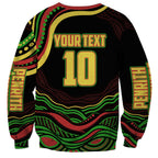 Personalized Penrith Panthers Rugby Mascot Sweatshirt Aboriginal Dot Art - Dreamtime Rugby Mascot