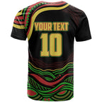 Personalized Penrith Panthers Rugby Mascot T Shirt Aboriginal Dot Art - Dreamtime Rugby Mascot