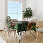 Personalized Penrith Panthers Rugby Mascot Tablecloth Aboriginal Dot Art - Dreamtime Rugby Mascot