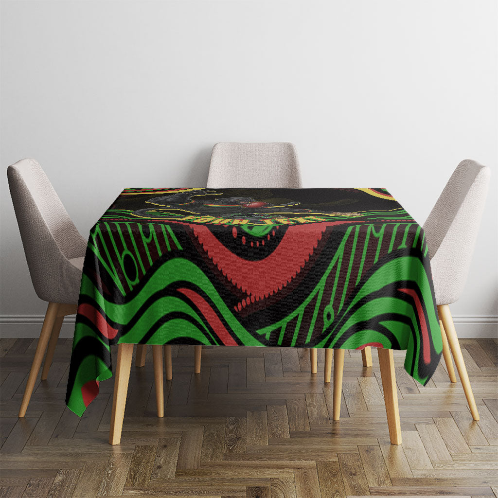 Personalized Penrith Panthers Rugby Mascot Tablecloth Aboriginal Dot Art - Dreamtime Rugby Mascot