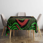 Personalized Penrith Panthers Rugby Mascot Tablecloth Aboriginal Dot Art - Dreamtime Rugby Mascot