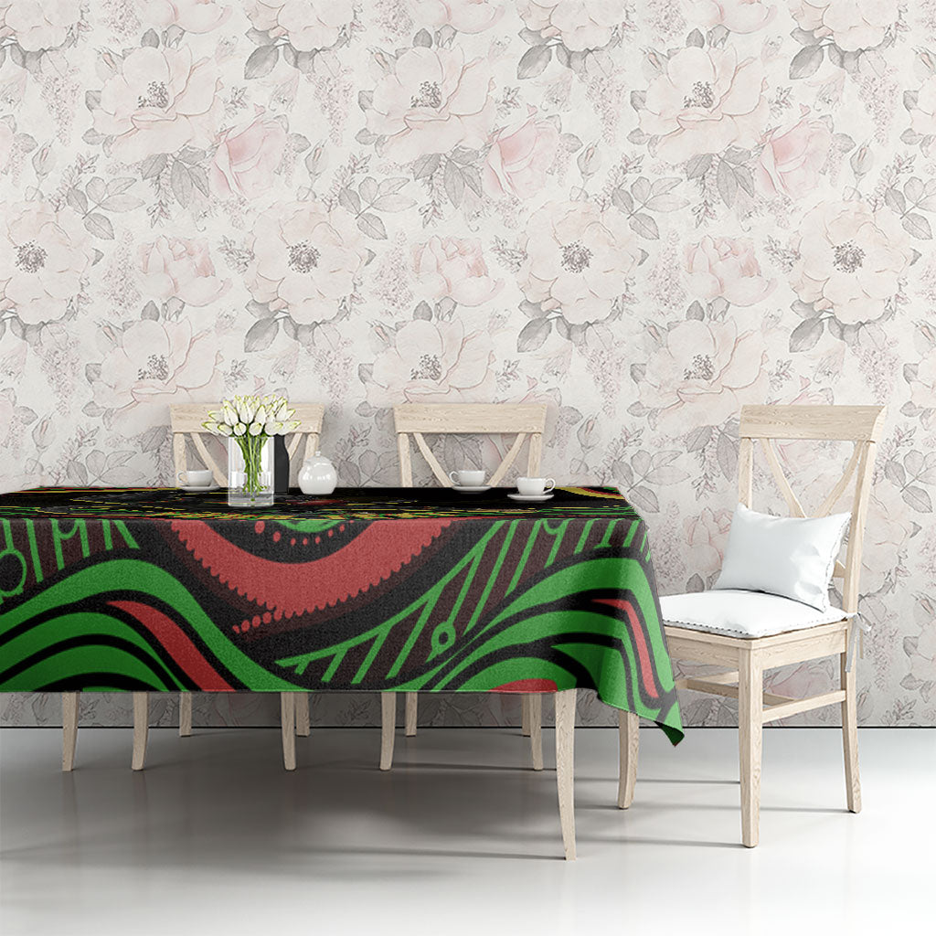 Personalized Penrith Panthers Rugby Mascot Tablecloth Aboriginal Dot Art - Dreamtime Rugby Mascot
