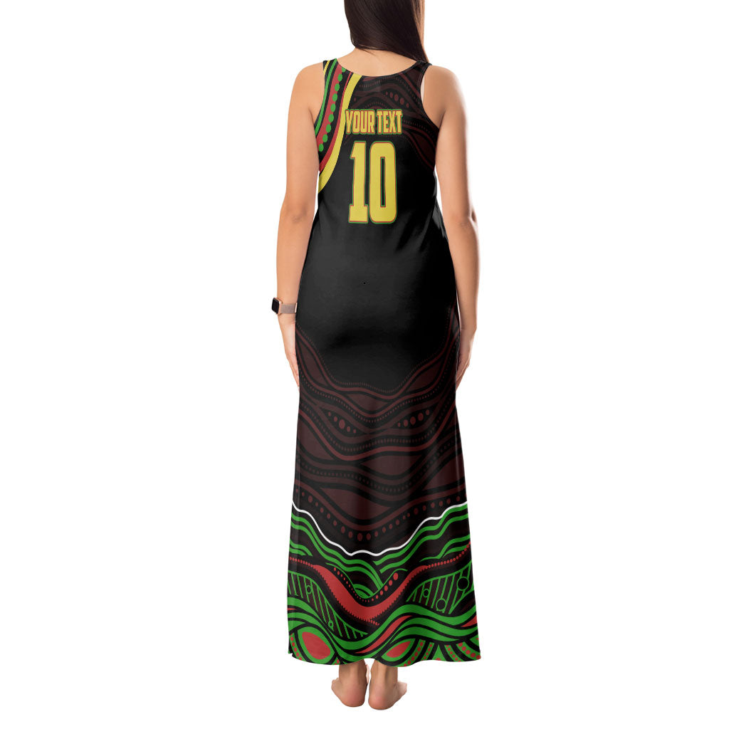Personalized Penrith Panthers Rugby Mascot Tank Maxi Dress Aboriginal Dot Art - Dreamtime Rugby Mascot