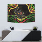 Personalized Penrith Panthers Rugby Mascot Tapestry Aboriginal Dot Art - Dreamtime Rugby Mascot