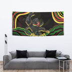 Personalized Penrith Panthers Rugby Mascot Tapestry Aboriginal Dot Art - Dreamtime Rugby Mascot