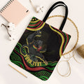 Personalized Penrith Panthers Rugby Mascot Tote Bag Aboriginal Dot Art - Dreamtime Rugby Mascot