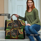 Personalized Penrith Panthers Rugby Mascot Travel Bag Aboriginal Dot Art - Dreamtime Rugby Mascot
