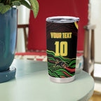 Personalized Penrith Panthers Rugby Mascot Tumbler Cup Aboriginal Dot Art - Dreamtime Rugby Mascot