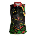 Personalized Penrith Panthers Rugby Mascot Women Sleeveless Polo Shirt Aboriginal Dot Art - Dreamtime Rugby Mascot