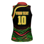 Personalized Penrith Panthers Rugby Mascot Women Sleeveless Polo Shirt Aboriginal Dot Art - Dreamtime Rugby Mascot