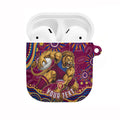 Personalized Brisbane Lions AFL Mascot AirPods Case Aboriginal Dot Art - Dreamtime Football Mascot