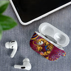 Personalized Brisbane Lions AFL Mascot AirPods Case Aboriginal Dot Art - Dreamtime Football Mascot