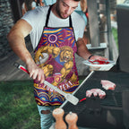 Personalized Brisbane Lions AFL Mascot Apron Aboriginal Dot Art - Dreamtime Football Mascot