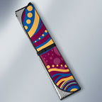 Personalized Brisbane Lions AFL Mascot Auto Sun Shade Aboriginal Dot Art - Dreamtime Football Mascot