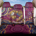 Personalized Brisbane Lions AFL Mascot Back Car Seat Cover Aboriginal Dot Art - Dreamtime Football Mascot