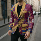 Personalized Brisbane Lions AFL Mascot Blazer Aboriginal Dot Art - Dreamtime Football Mascot
