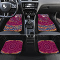 Personalized Brisbane Lions AFL Mascot Car Mats Aboriginal Dot Art - Dreamtime Football Mascot