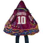 Personalized Brisbane Lions AFL Mascot Cloak Aboriginal Dot Art - Dreamtime Football Mascot