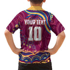 Personalized Brisbane Lions AFL Mascot Hawaiian Shirt Aboriginal Dot Art - Dreamtime Football Mascot
