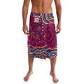 Personalized Brisbane Lions AFL Mascot Lavalava Aboriginal Dot Art - Dreamtime Football Mascot
