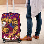 Personalized Brisbane Lions AFL Mascot Luggage Cover Aboriginal Dot Art - Dreamtime Football Mascot
