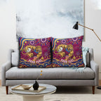 Personalized Brisbane Lions AFL Mascot Pillow Cover Aboriginal Dot Art - Dreamtime Football Mascot